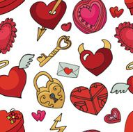 Valentine day wedding love seamless pattern Heart decor N4