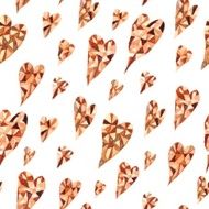 Pattern with chocolate hearts
