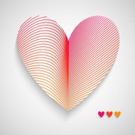 Vector Red Pattern with Heart on Center