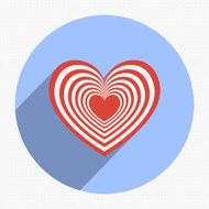 Flat heart applique background Vector illustration for your des N11