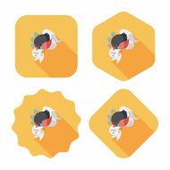 Valentine's Day lover bird flat icon with long shadow eps10 N93