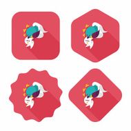 Valentine's Day lover bird flat icon with long shadow eps10 N94