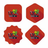 Valentine's day man costume flat icon with long shadow eps10 N6