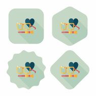 Valentine's day man costume flat icon with long shadow eps10 N9