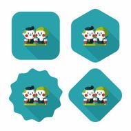 Valentine's day couple flat icon with long shadow eps10 N54