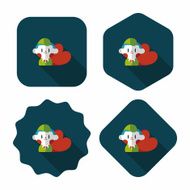Valentine's day boy flat icon with long shadow eps10 N11