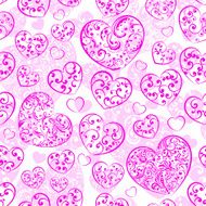 Seamless pattern of hearts N32