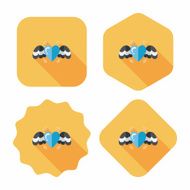 Valentine&#039;s Day love heart flat icon with long shadow eps10 N50