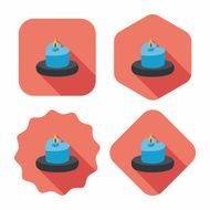 Valentine's Day candle flat icon with long shadow eps10 N59