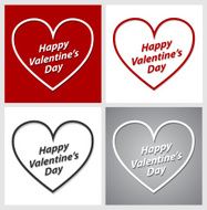 Set of Valentines Day hearts