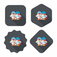 Valentine's day couple flat icon with long shadow eps10 N67