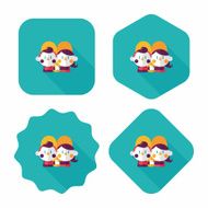 Valentine's day couple flat icon with long shadow eps10 N68