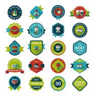 Wedding badge banner flat design background set eps10 N4