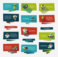 Wedding banner flat design background set eps10 N2