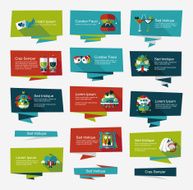 Wedding banner flat design background set eps10 N3