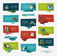 Wedding banner flat design background set eps10 N4