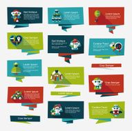 Wedding banner flat design background set eps10 N6