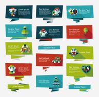 Wedding banner flat design background set eps10 N10