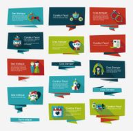 Wedding banner flat design background set eps10 N12