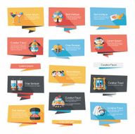 Wedding banner flat design background set eps10 N18