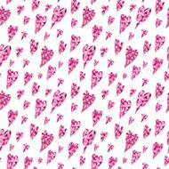 Watercolor heart pattern