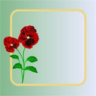 Pansies spring flowers vector