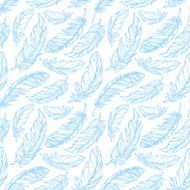 Seamless pattern with decorative feathers N4