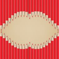 lips kiss shape out of pencils valentines day N2