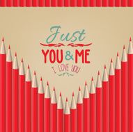 background pencils valentines day