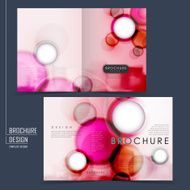 romantic half-fold brochure template design