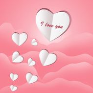 Design heart made of paper