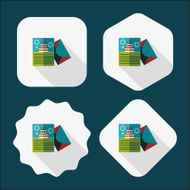 Happy birthday card flat icon with long shadow eps10 N43
