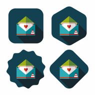 Happy birthday card flat icon with long shadow eps10 N45