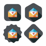 Happy birthday card flat icon with long shadow eps10 N46