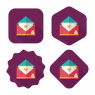 Happy birthday card flat icon with long shadow eps10 N49