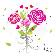 Rose For Only You Sweetheart Cute Cartoon Vector