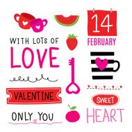 Valentine I Love You Sweetheart Cute Cartoon Vector N4