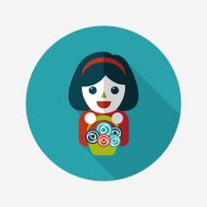 wedding flower girl flat icon with long shadow eps10 N22