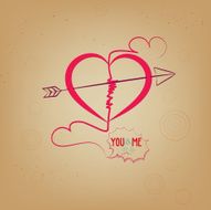 love you with heart and me
