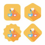 wedding swan flat icon with long shadow eps10 N11