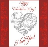 Valentines day vintage lettering background - vector stock N2