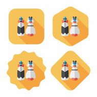 wedding couple flat icon with long shadow eps10 N160