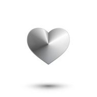 Abstract metal 3d vector heart