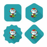 wedding flower girl flat icon with long shadow eps10 N35