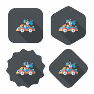 wedding couple flat icon with long shadow eps10 N188