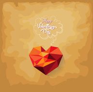 valentines day with geometrical heart