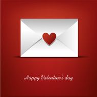 Valentine envelope with heart as symbol of romance and love