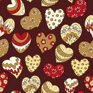 Seamless pattern with colorful hearts N12