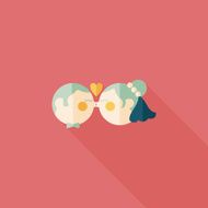 wedding couple flat icon with long shadow eps10 N192