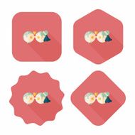 wedding couple flat icon with long shadow eps10 N194